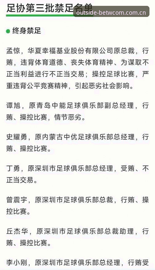中国足协第三批禁足名单深度解读：足球反腐风暴下的行业重塑指南